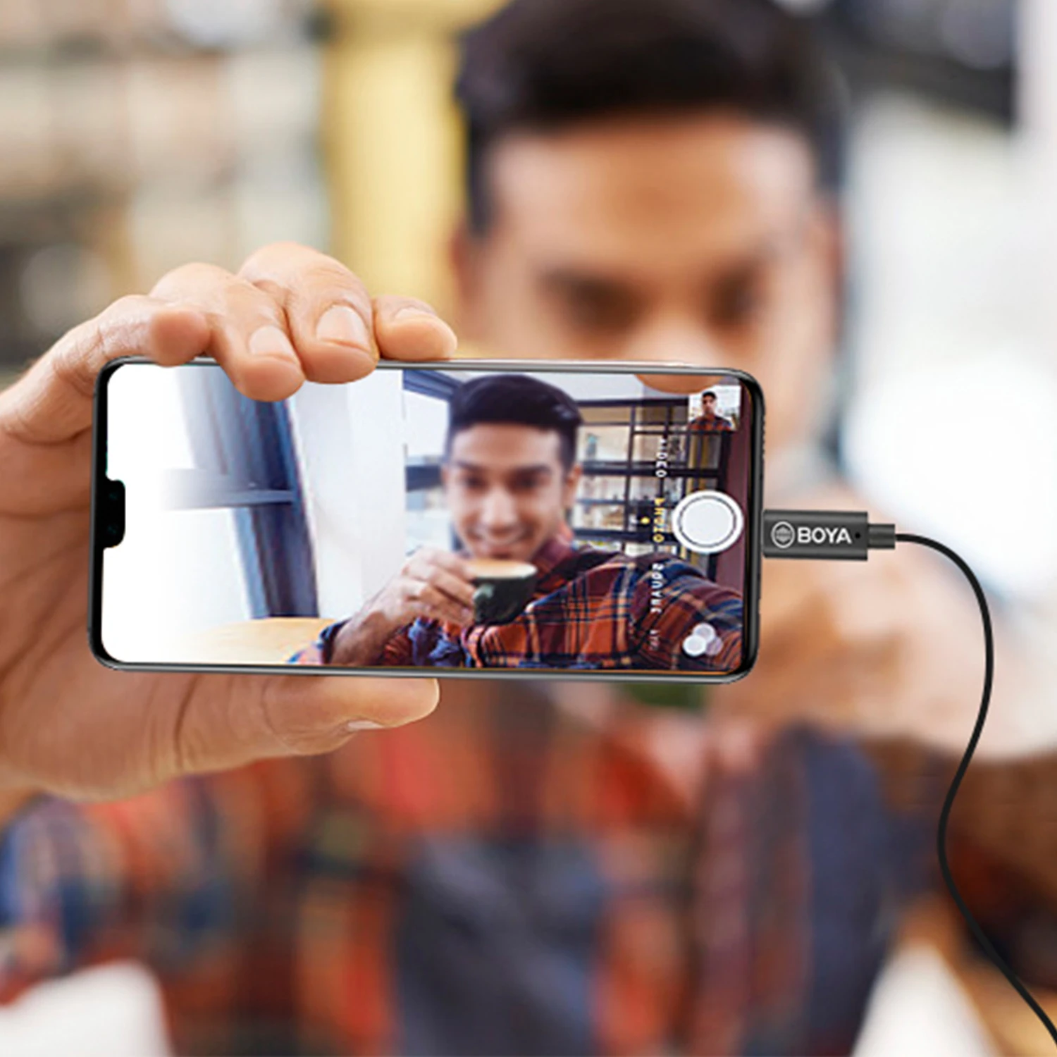 BOYA BY-M3 Digital Lavalier Lapel Microphone mini Mic Omnidirectional Single Head 6m Cable Compatible with USB Type-C Interface |