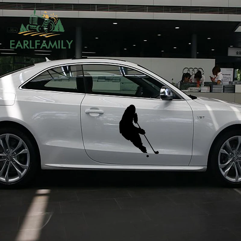 

EARLFAMILY 58 см x 46,4 см 2x клюшка для хоккея с шайбой (по одному с каждой стороны), автомобильная наклейка для двери, бокового грузовика, окна, Винило...