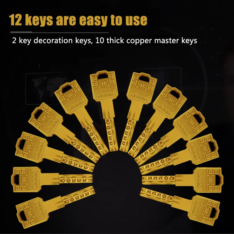 Универсальная Анти Вор сердцевина дверного замка дома Супер c класса замок для