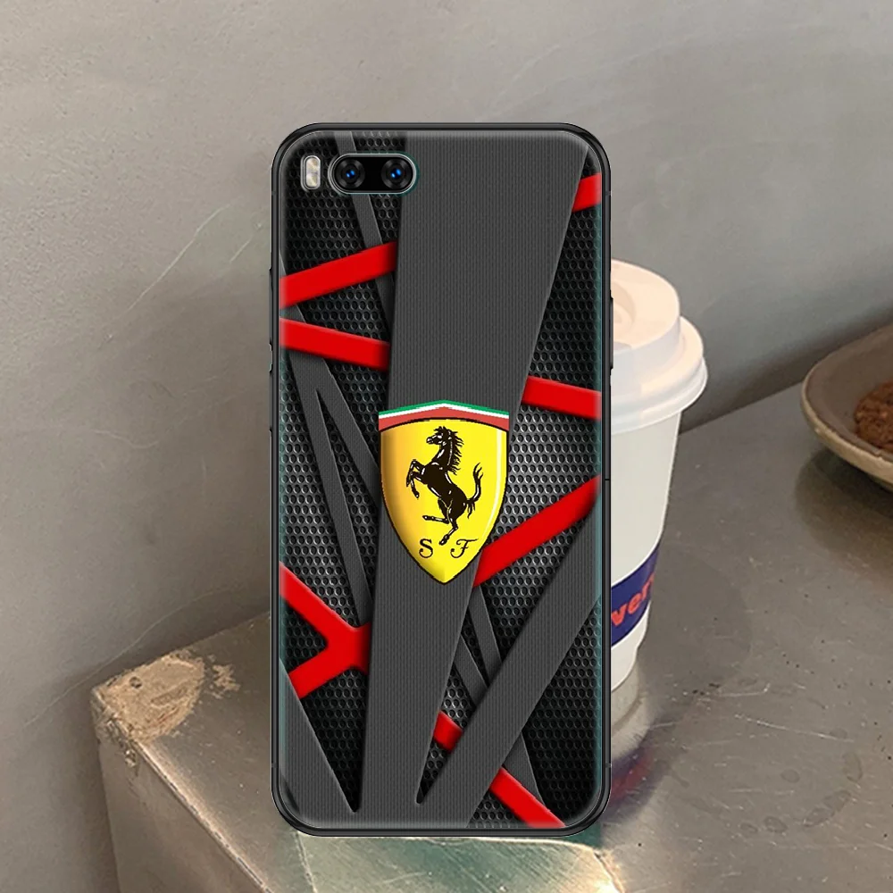 

soprt car Ferraries Phone case For Xiaomi Mi Max Note 3 A2 A3 8 9 9T 10 Lite Pro Ultra black soft bumper painting Etui 3D cover