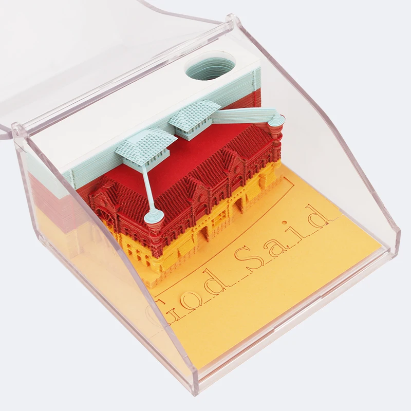 

Personalized 3D Paper Crafts Catholic Church Style Notepads Custom Logo Printed Tear Off To Do List Notepad For Reading Room