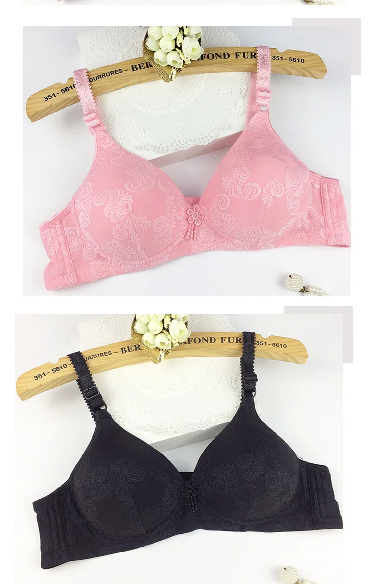 Women Soft Lingerie Plus Size Women Full Cup Wireless Bras Sexy Women Push Up Bra Wire Free solid 0448
