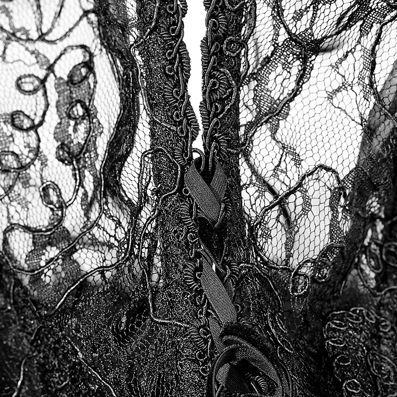 Элегантные двухслойные кружевные воротники в стиле панк Готический Принцесса с