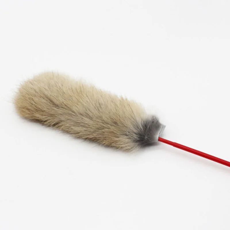 

1 Piece Of Pet Cat Fur Tease Pet Cat Toy Fake Fur Tease Stick Toy Tease Cat Play Fun Stick Cat Toy