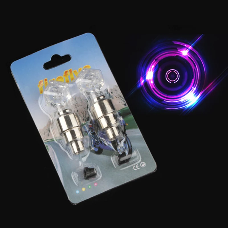 

Colorful Bicycle Tyre Valve Light Bike Mountain Hot Wheels Valve Cap Lights For US/UK Valves Bike Motorbike Electric Vehicle