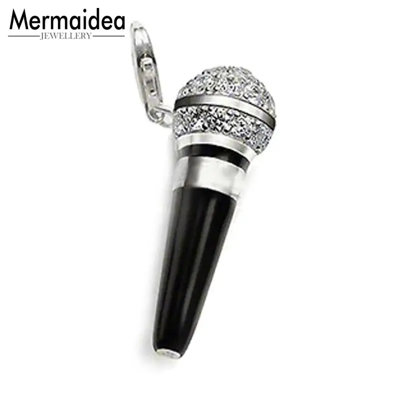 Подвеска с микрофоном из серебра 2020 пробы модные ювелирные изделия стильная