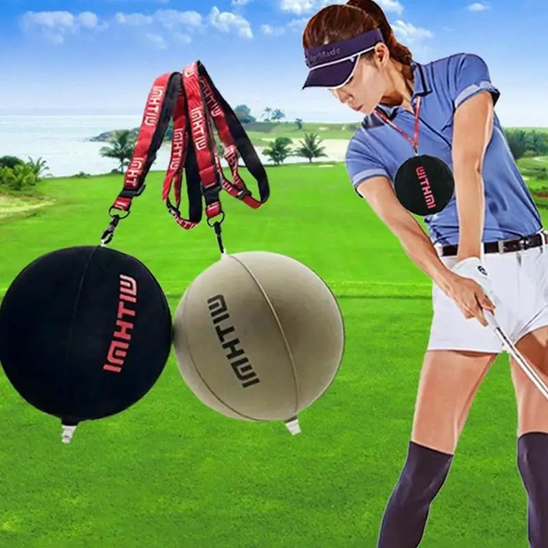 

Тренировочный мяч для гольфа с интеллектуальной надувной вспомогательной коррекцией для гольфистов тренировочный ударный мяч для осанки ...
