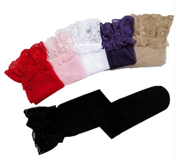 

Women Sexy Stockings Lace Top Thigh High Stockings Female Hosiery Women Pantyhose Hot Elastic Nylon Stockings Lingerie medias
