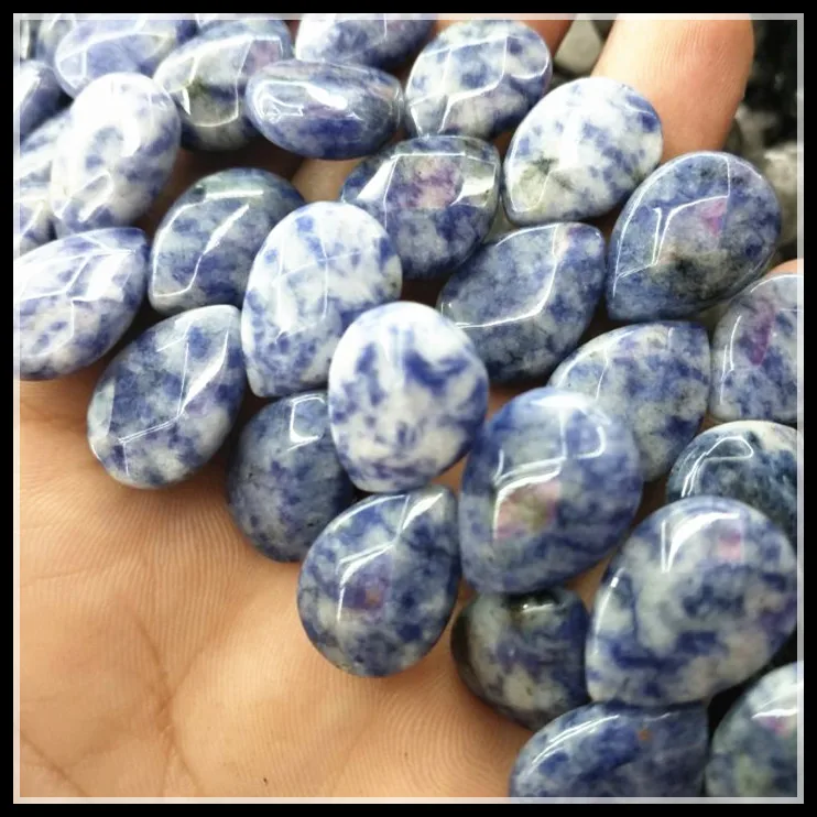 sodalite 20 штук натуральный граненый jadee розовый кварц черный кристалл оникс бусины серые Агат Камень Каплевидная форма свободные бусины струны 15x20 мм - Цвет: sodalite