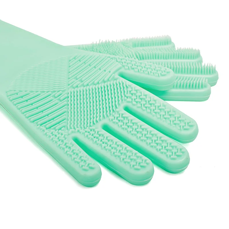 Силиконовые перчатки WORKPRO для мытья посуды многофункциональные прочные удобные