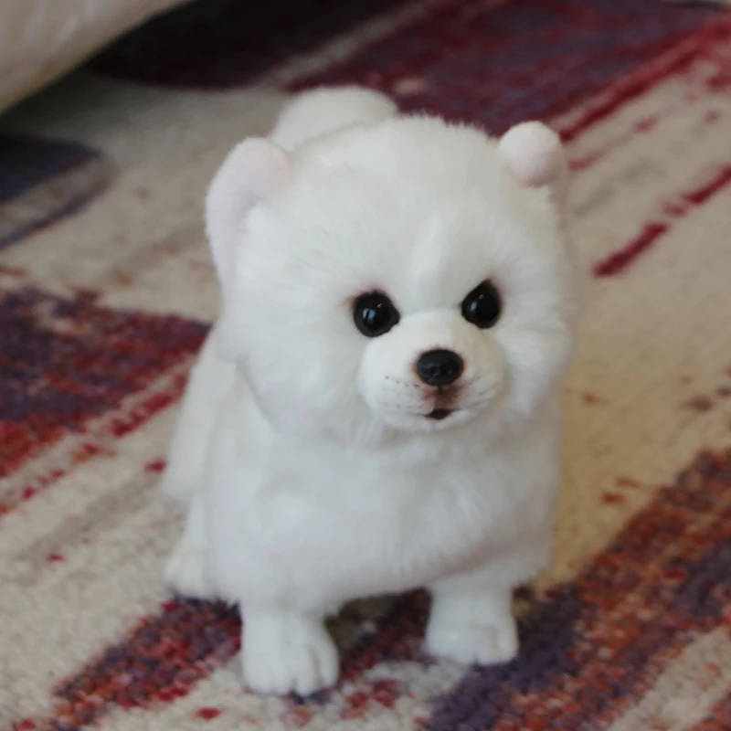 Pomeranian Plush Toy Dog Doll Simulation Dog Stuffed Animal Toy Super Realistic Dog For Pet Kawaii Birthday Gifts for Children