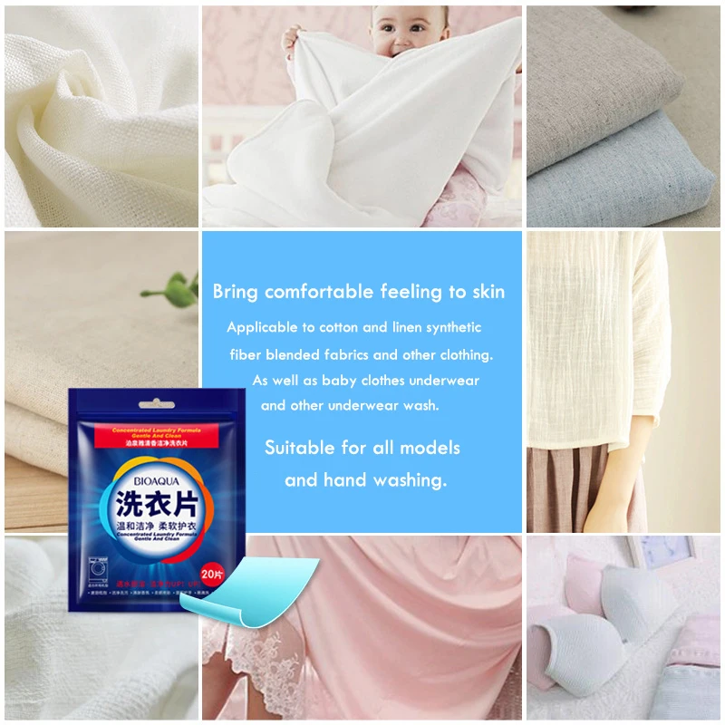 

20 pcs Efficient detergent washing powder concentrate liquido para lavar ropa Multifunction laundry tablet travel laundry powder