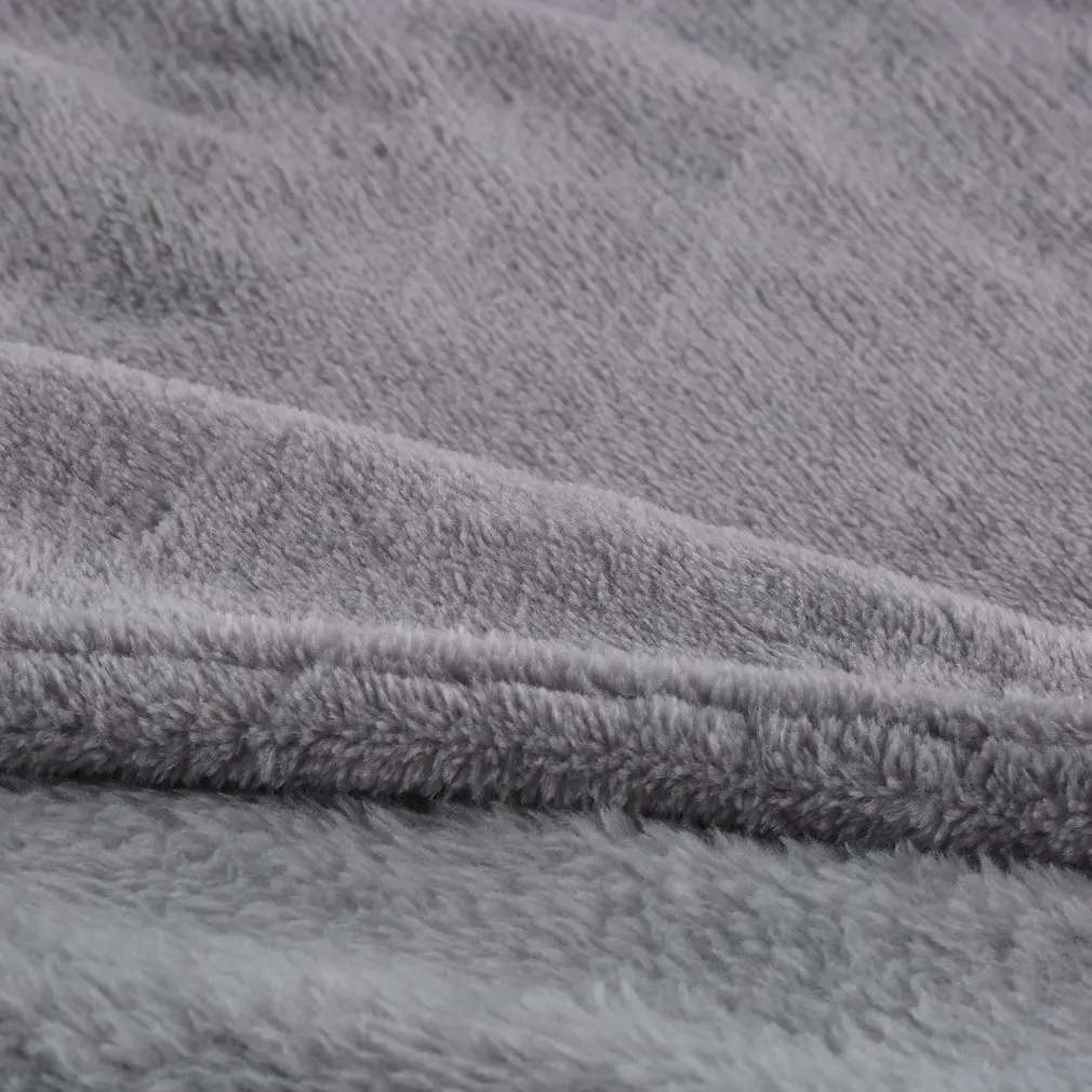 Удобное супер мягкое теплое фланелевое одеяло большого размера однотонное