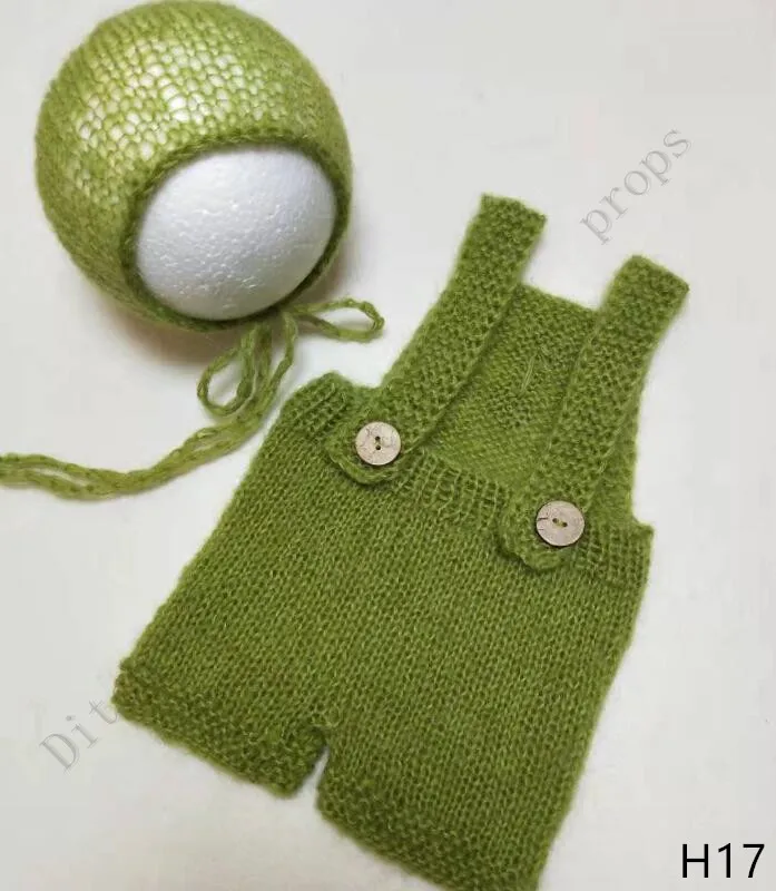 Accesorios de fotograf&iacute;a para reci&eacute;n nacido, pantalones de mohair + diadema, ropa de fotograf&iacute;a-5