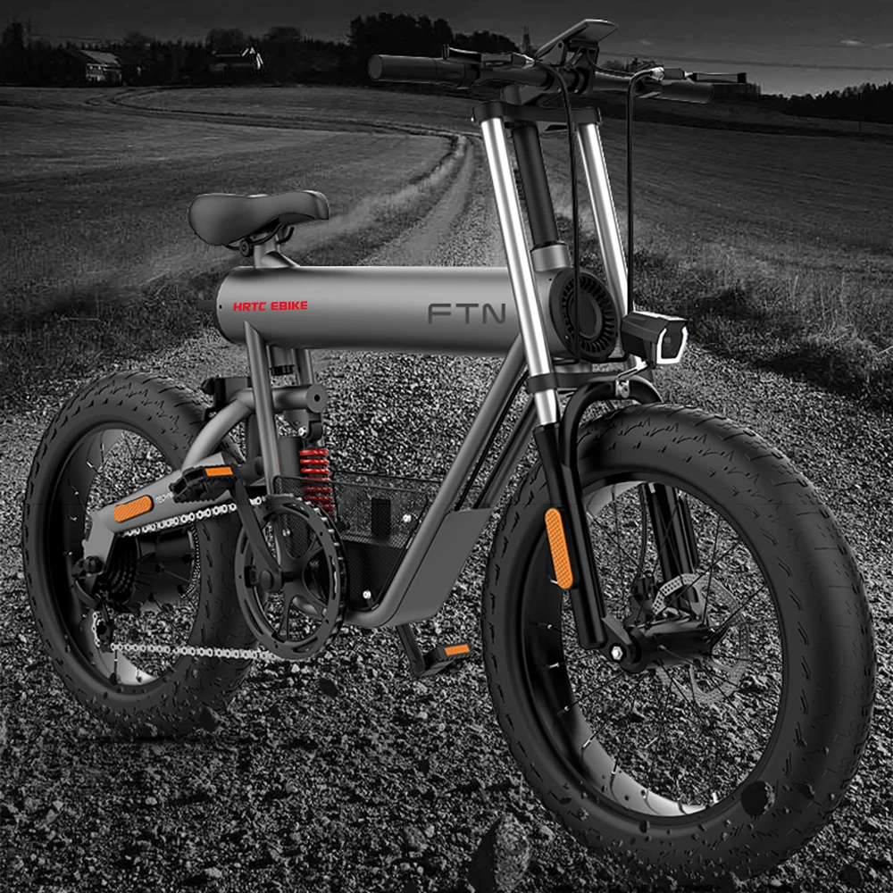 Электрический велосипед фэтбайк колеса 20 дюймов 48 В гибридный с мягким