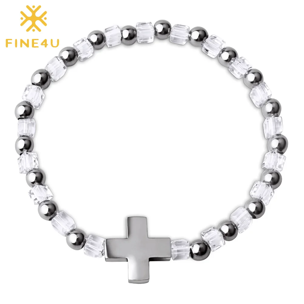 Браслет с шармами крестиками из нержавеющей стали|Браслеты шармами| |