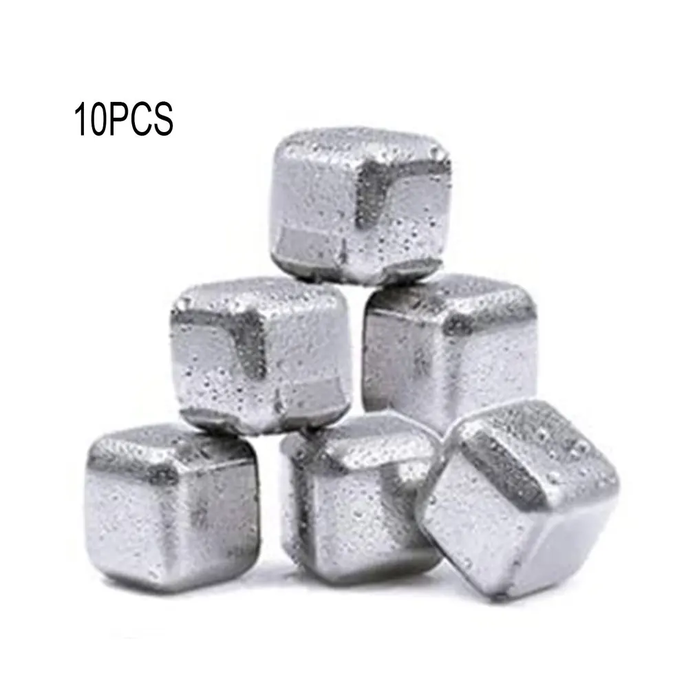 

Stainless Steel Ice Cubes Reusable Wine Stone Rapid Cooling Whiskey Wine Keep Your Drink Cold Longer