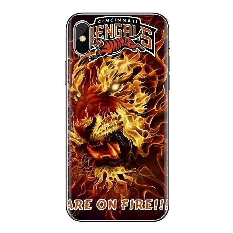 Для samsung Galaxy S2 S3 S4 S5 мини S6 S7 край S8 S9 Plus Note 2 3 4 5 8 Coque Fundas разъяренный Тигр Цинциннати
