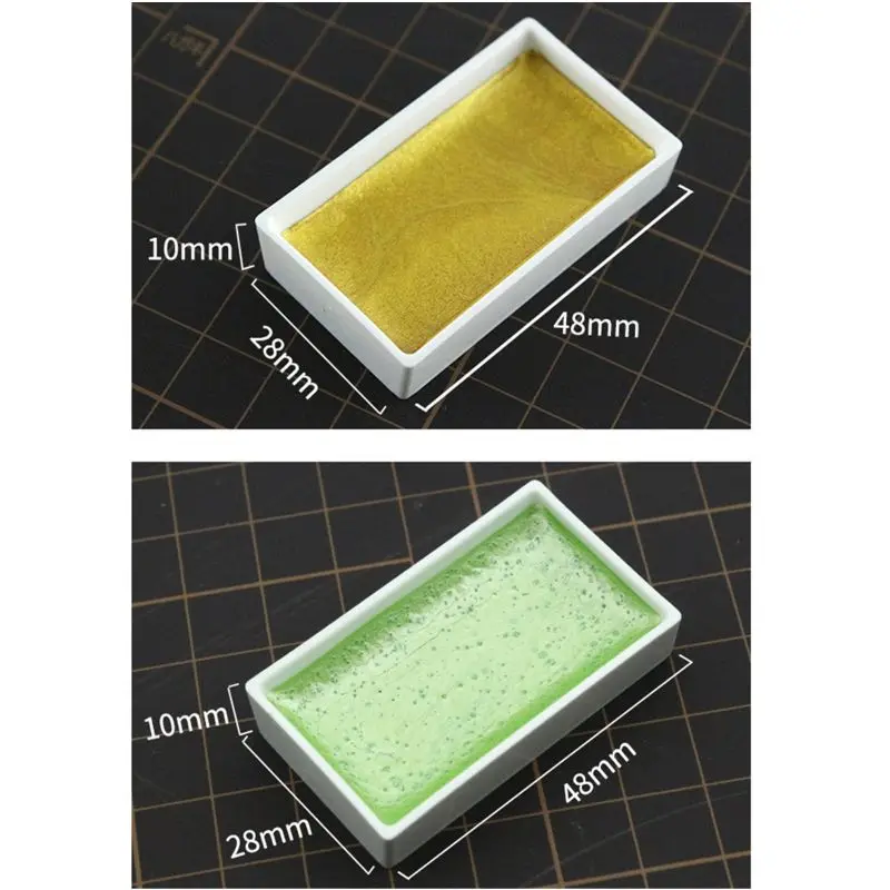 Kuretake GANSAI TAMBI Звездные/жемчужные/драгоценные цвета однотонные краски металлик