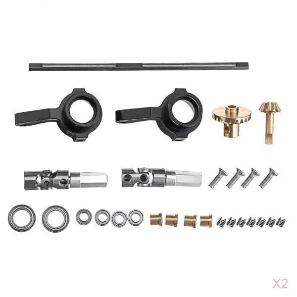 

2Kit 1/16 Scale RC Cars Copper Gear Bridge Shafts Steering Cup For WPL