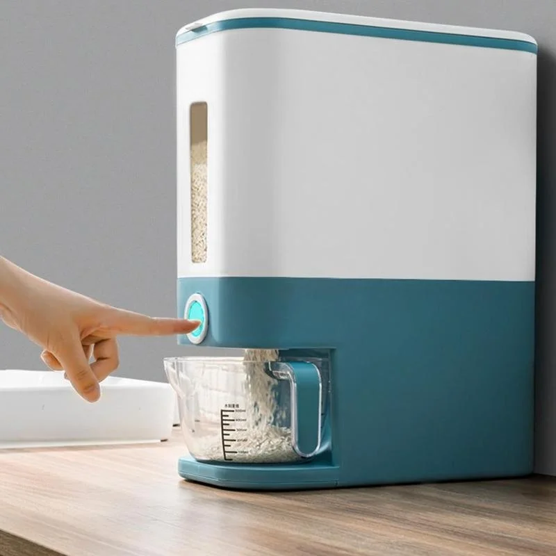 Автоматическая пластиковое хранилище для риса коробка Крупы диспенсер Бытовая