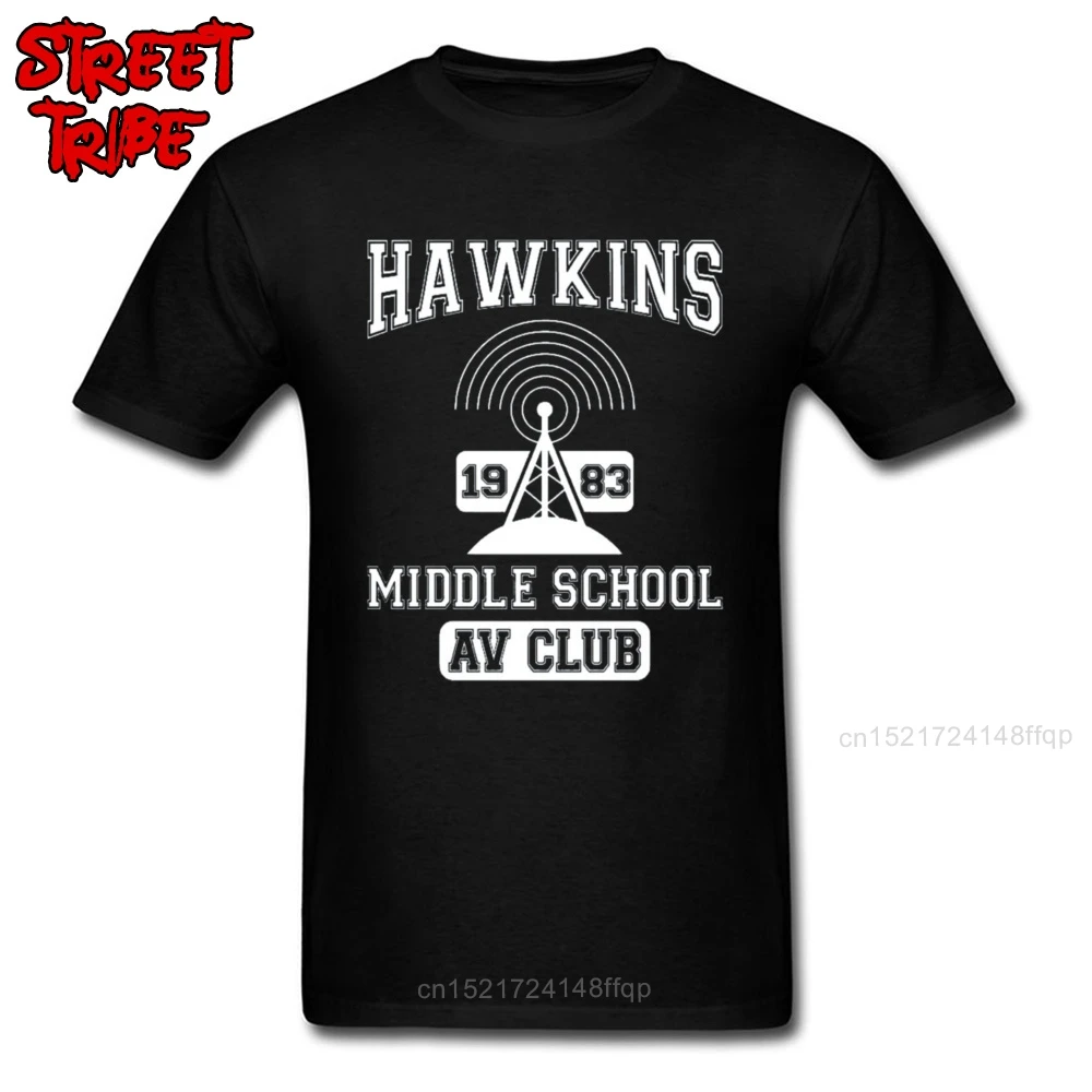 Странные Вещи футболка для мужчин Hawkins Middle School Club Футболка 2019 одежды с буквенными