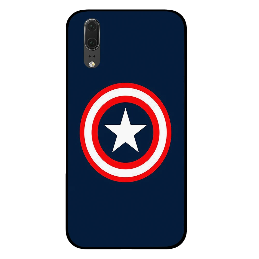 9 Черный чехол с человеком-пауком и Америкой для телефона marvel comic для huawei P30 P20 mate 10 20 Pro Lite Nova 3 4 3i - Цвет: 9