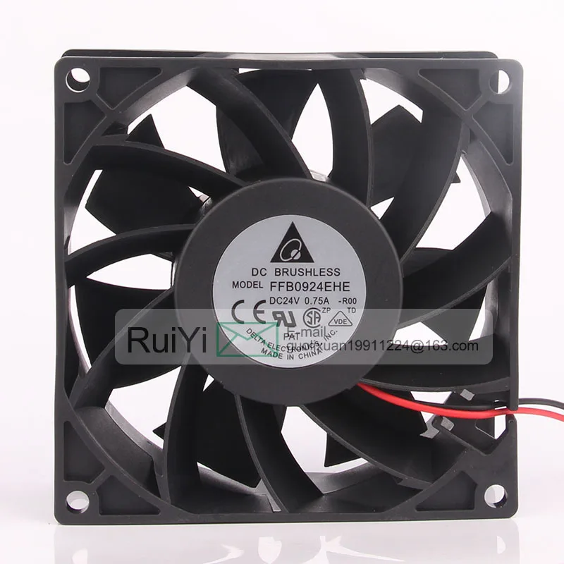 

For Delta FFB0924EHE 9238 90mm 92mm DC 24V 0.75A 2-wire -pin Server Inverter Cooling Fans Case Axial Double Ball Bearing Amd