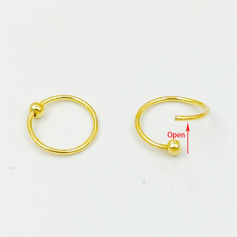 Кольцо в нос из серебра 925 пробы 22 г кольцо для пирсинга украшения 6 мм 8 10 20 шт.