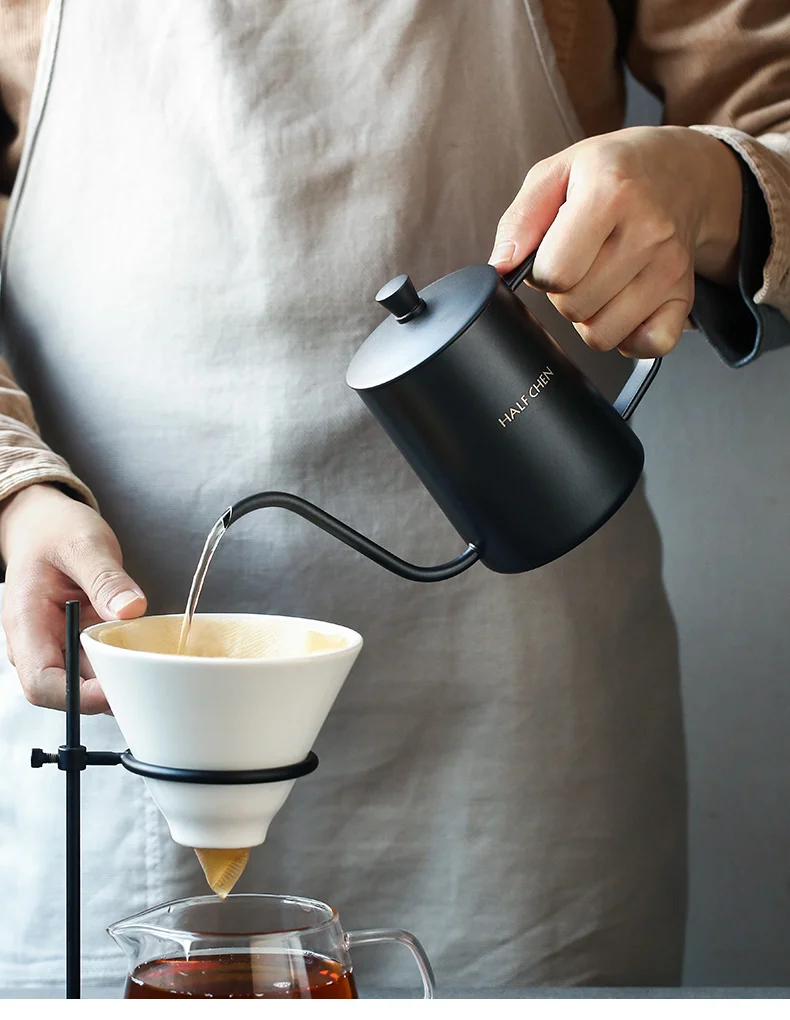 

Dripper Machine Coffee Pot Kettle Handle Gooseneck Espresso Maker Stainless Steel Cafetera Expreso Free Shiping Items EA6KFH