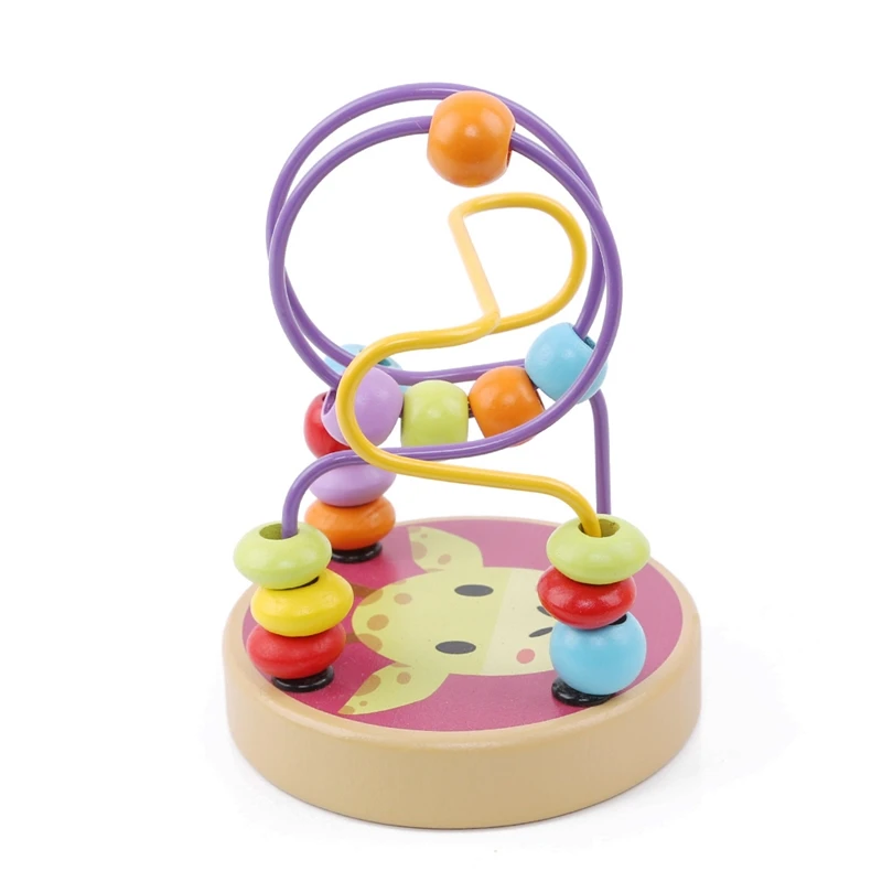 

Wooden Cute Cartoon Animal Child Gift Puzzle Toy Children Colorful Around Beads Maze Roller Coaster Play Game Baby Educational
