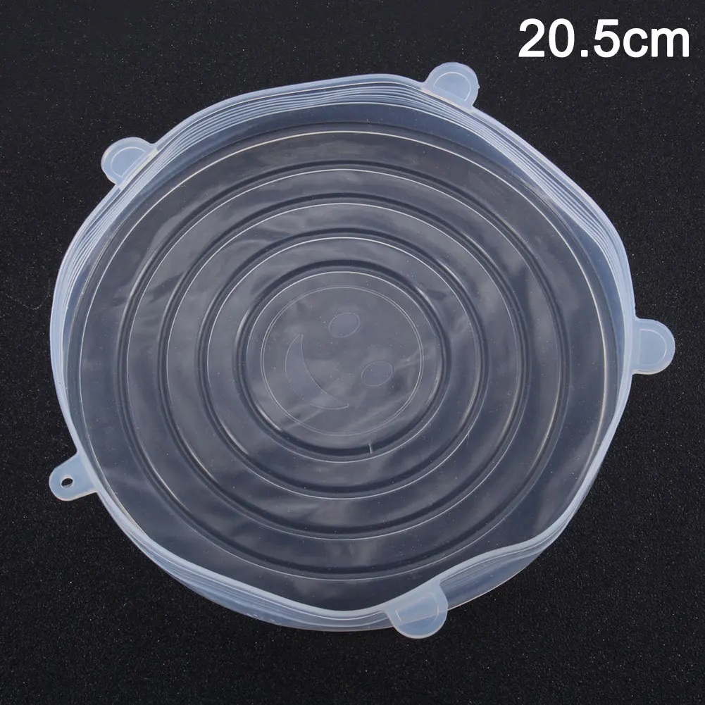 20.5cm New Reusable Silicone Food Cover Bowl Covers Wrap Food Fresh-keeping Extensive Household Kitchen - Цвет: 20.5cm