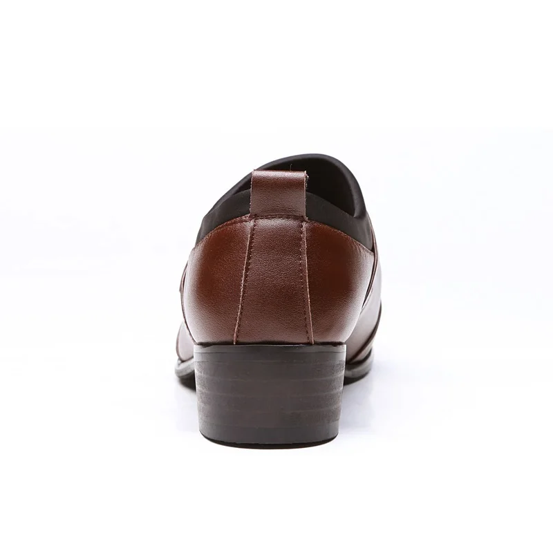 

Men Dress Shoes Luxury British Leather Wedding Footwear 2019 Spring Autumn Pointed Toe Slip-On Oxfords Formal Business Flats