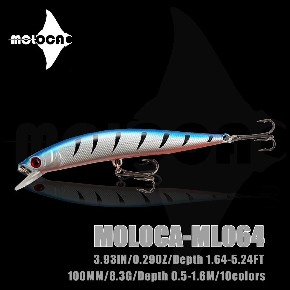 

Fishing Accessories Lures Minnow Weights 8.3g 100mm Floating 0.5-1.6m Isca Artificiail Equipment Pesca Wobblers For Leurre Pike