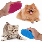 Щетка для купания домашних животных, собак, кошек, резиновая перчатка, Массажная щетка для ухода за волосами, ванной для домашних животных