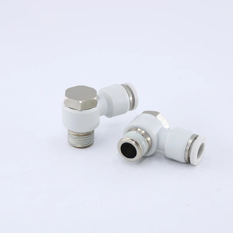 Пневматический белый фитинг APH PH 4 6 8 10 шестигранный мужской 4mm-1/4 &quot1/4" нажимной