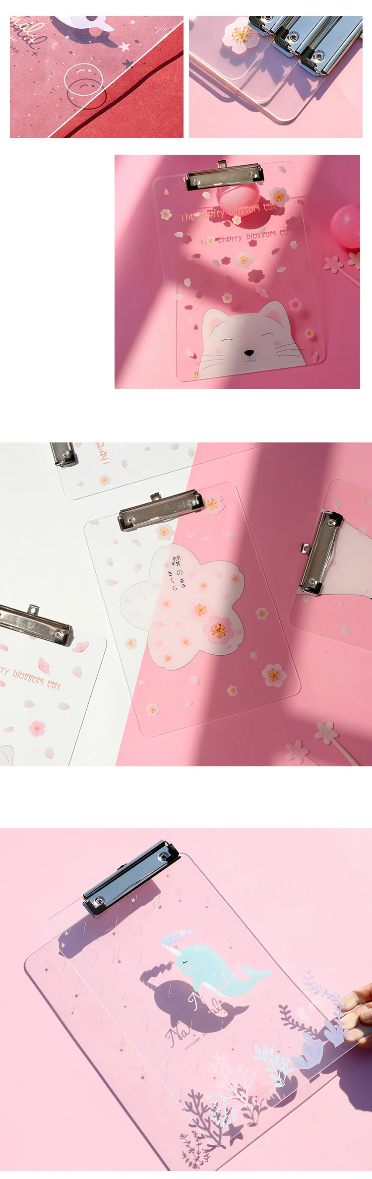 ROWBOE симпатичные канцелярские принадлежности kawaii папка A4 доска папка офисные принадлежности коврик канцелярская акриловая письменная доска kawaii принадлежности