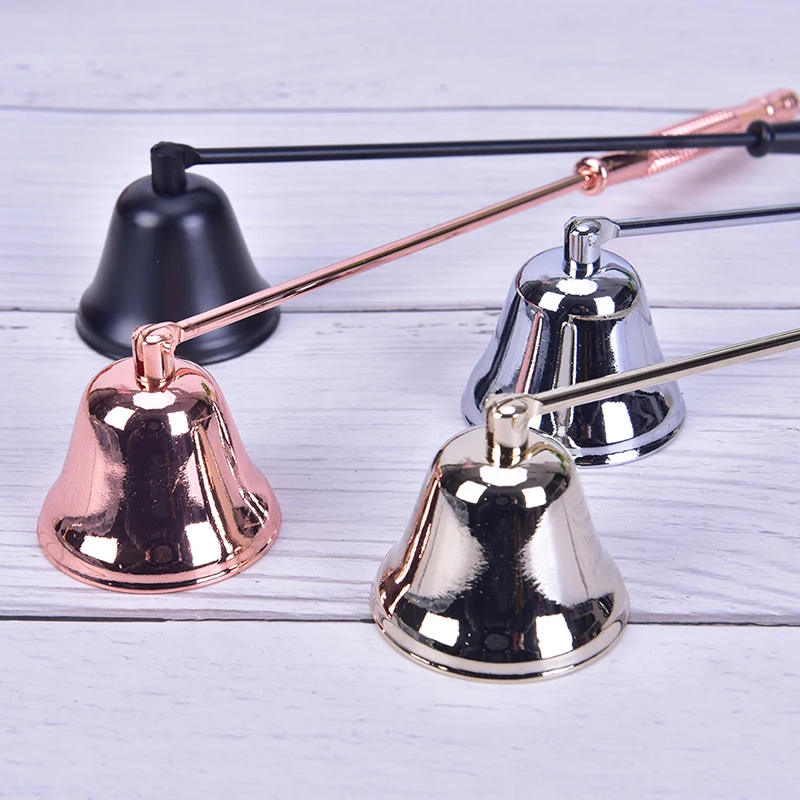 

Wedding Candle Fire Extinguisher Stainless Steel Candles Wick Trimmer Oil Lamp Scissor Cutter Bell Shaped Scented Candle Snuffer