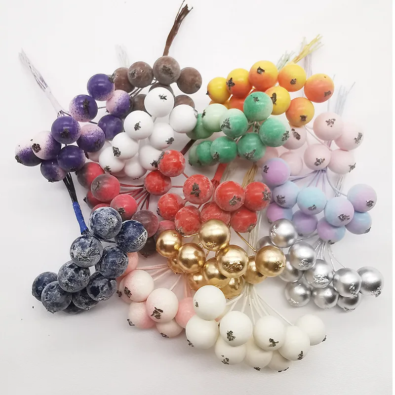 10 шт. рождественские украшения для дома матовые мини фрукты искусственная