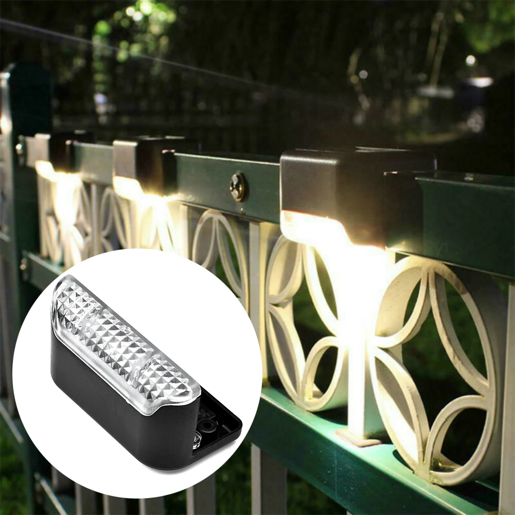 

4pcs Solar LED Bright Deck Lights Outdoor Garden Patio Railing Decks Path Led Solar Light Brand New And High Quality