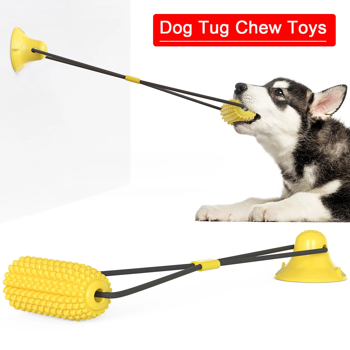 Собака веревка Кукуруза присоски Буксир для вытягивания игрушек Укус