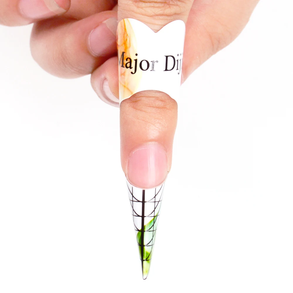 

500Pcs/Roll Nail Extension Builder Form Guides Colorful Nail Art Acrylic UV Gel Extension Tips
