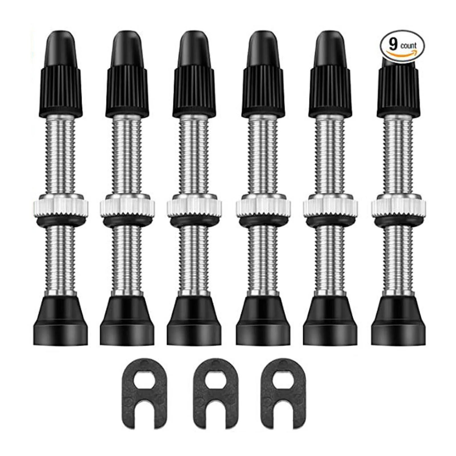 

3Pair 40mm Presta Valve Stem Bike Tubeless with Valve Core Remover Tool Replacement Super Light Durable Cycling Repair Accessory