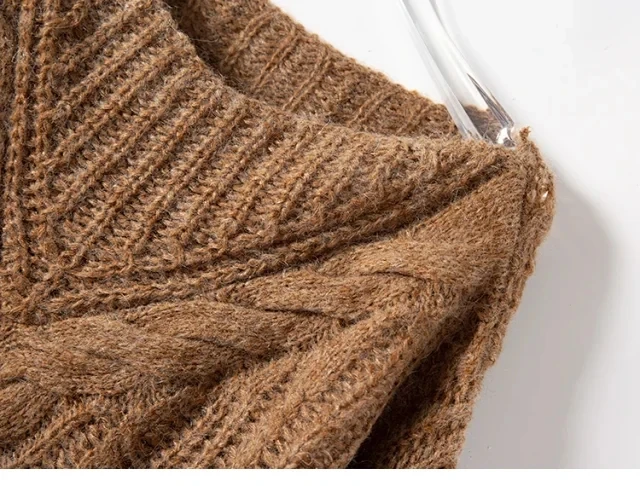 

Women's Solid Color Sweater Twist Slash Neck Simple Autumn Winter Ladies Knit Tops 2020 New