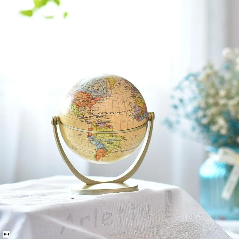 

Modern home crafts small teaching art globe English version plastic craft teaching desktop ornaments