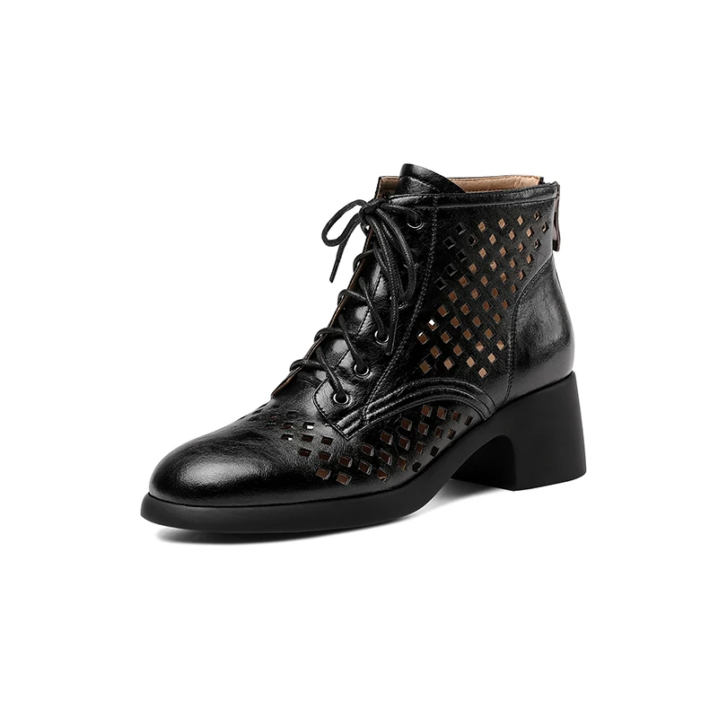 

2020 New Mesh Short Boots Women's Summer Net Yarn Breathable Two-colored Martin Boots Hollow Boots Cool Tide Boots for Women