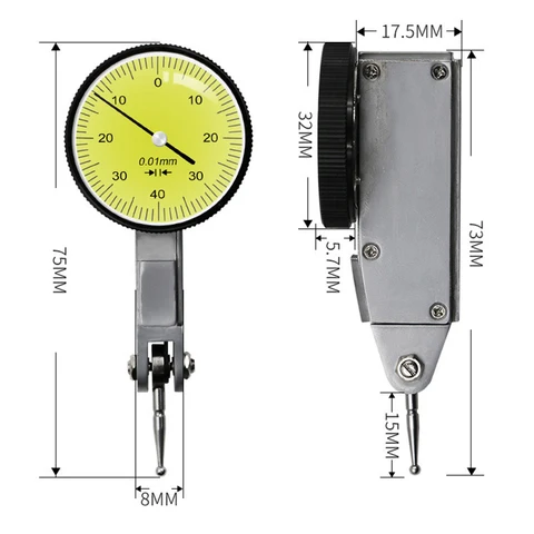 Горячая шкала индикатор с универсальной магнитной подставкой базовый держатель 0,8 мм циферблат 10 мм шкала тест-компаратор для оборудования калибровки
