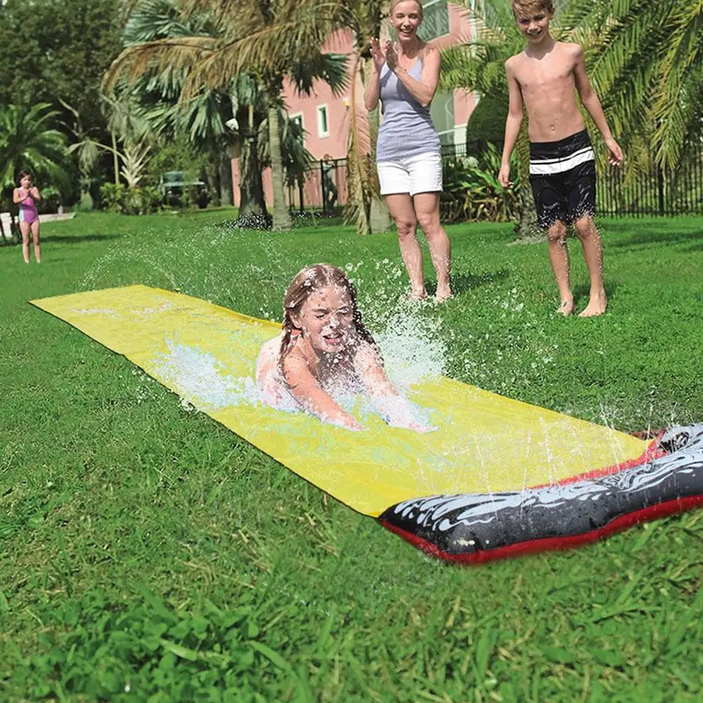 

4.8m Single Inflatable Water Slide Mat Summer Waterskiing Outdoor Games Play Splash Tools Water Summer Toys Supplies Surfbo P3V3
