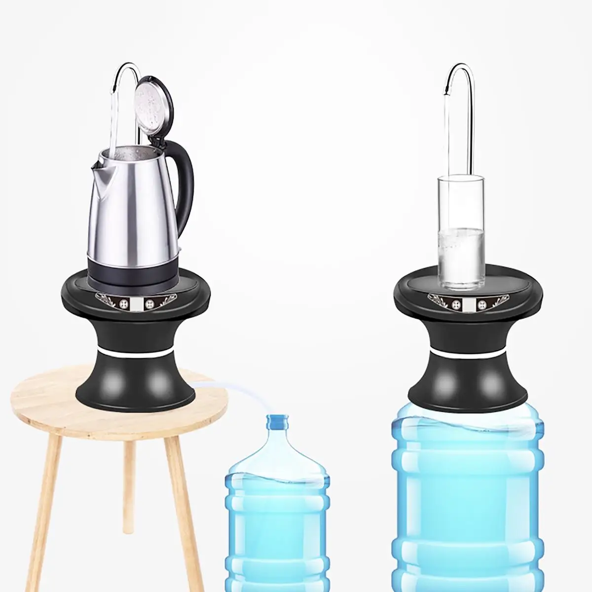 

Electric Water Dispenser Wireless Automatic Water Pump Bucket Bottle Dispenser 5 Gears Capacity Selection USB Rechargeable