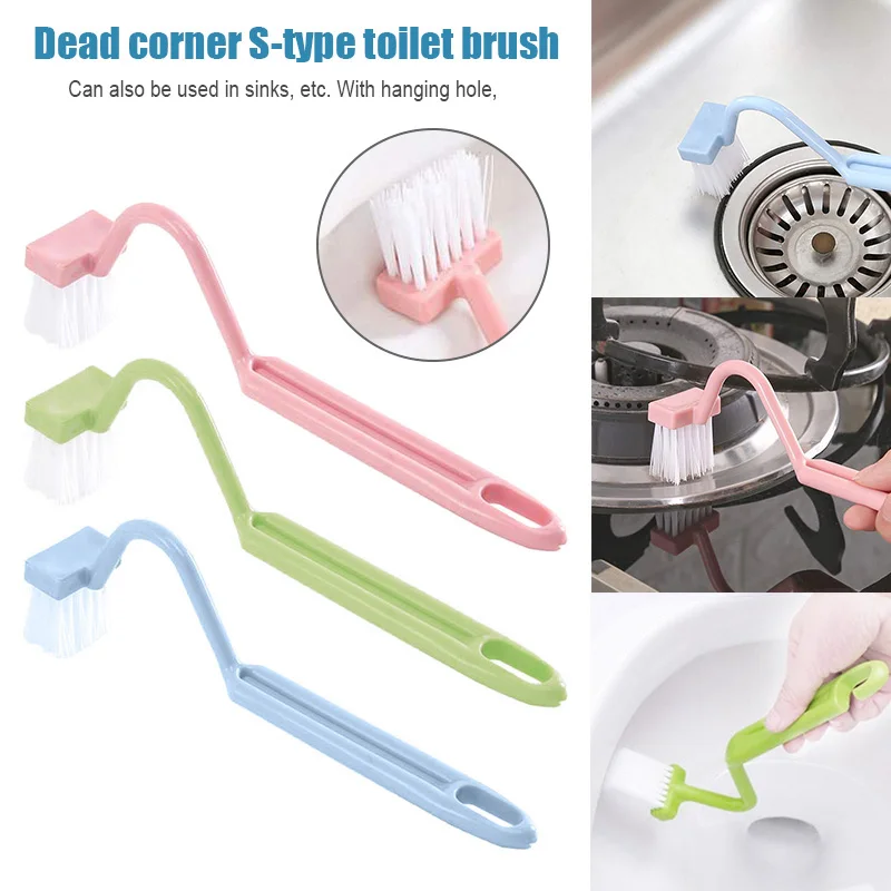 

Toilet Cleaning Brush Tool S Shape with Hanging Hole for Home Kitchen Bathroom ершик для унитаза BJStore